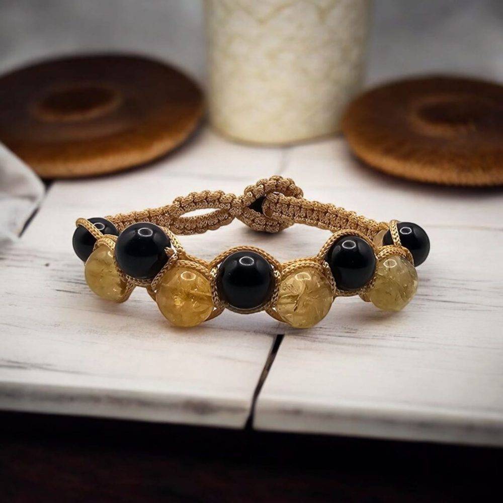 Guardian Gold – Citrine & Black Tourmaline Ki-Band